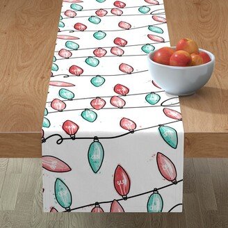 Table Runners: Christmas Lights - Red & Green Table Runner, 108X16, Multicolor