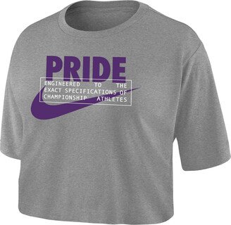 Orlando Pride Women's Dri-FIT Soccer Cropped T-Shirt in Grey