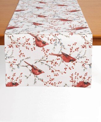 Tableau Cardinal with Berries Table Runner, 72