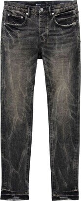 Acid-Wash Low-Rise Skinny Jeans