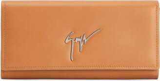 Selene logo-plaque leather wallet