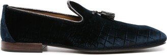 Baily square-toe velvet loafers