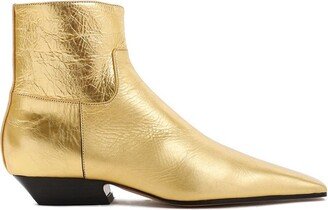 Marfa Metallic Effect Ankle Boots