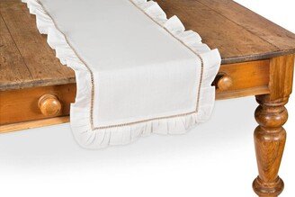 Hemstitch or Ruffle Trim Hemstitch Table Runner, 16 x 54