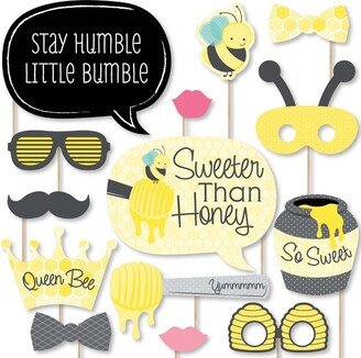 Big Dot of Happiness Honey Bee - Baby Shower or Birthday Party Photo Booth Props Kit - 20 Count