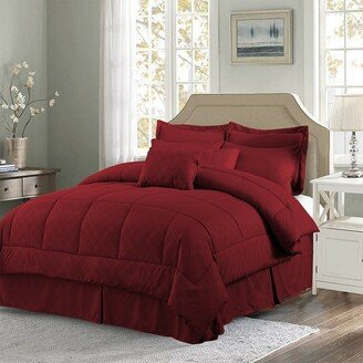 Snake River Décor 10 Piece Bed In A Bag Comforter Reversible Hotel Style Queen Burgundy