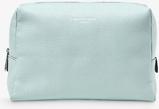 Poolblue London Large Logo-print Grained-leather Cosmetic Case