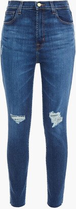 Leena distressed high-rise skinny jeans