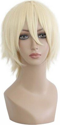 Unique Bargains Wigs Wigs for Women 14 Gold Tone with Wig Cap