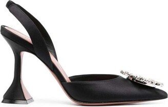 Begum Embellished Satin Slingback Pumps