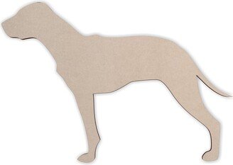 Wooden Dog Wall Art Silhouette Cutout - American Pitbull Terrier Gift For Pet Lover Unfinished & Available 2 To 42 Inches