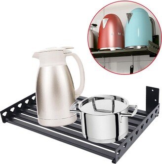 Stainless Wall Mounted Microwave Oven Stand Kitchen Storage Organizer - 23.6*15.7*4.3in