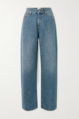HALFBOY - Distressed High-rise Jeans - Blue