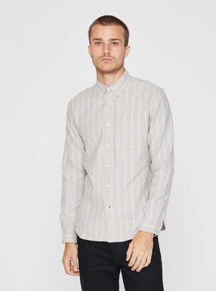 Long Sleeve Stripe Flannel Shirt