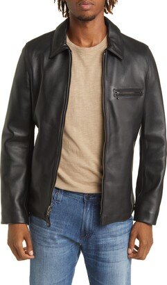 Men's Waxy Leather Delivery Jacket