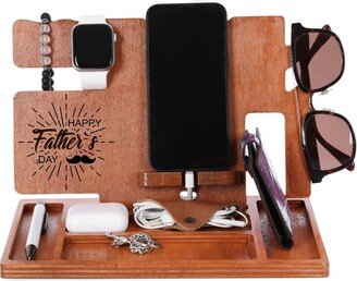 Wooden Organizer For Father's Day, Phone Holder Dad, Fathers Day Gift From Kids, Best Father Gift, Ideas