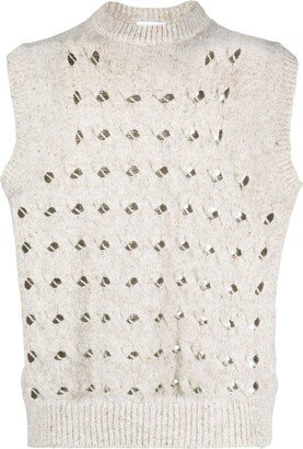 Toby open-knit vest