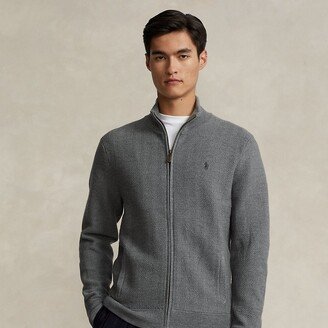 Washable Wool Full-Zip Sweater-AA