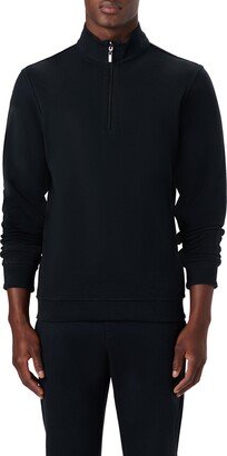 Reversible Knit Quarter Zip Pullover-AA