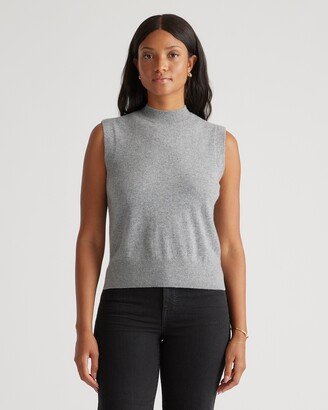 Mongolian Cashmere Mock Neck Sweater Vest