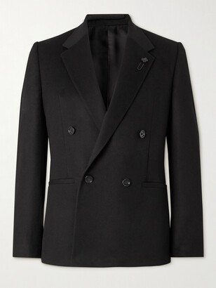 Double-Breasted Wool Blazer-AD