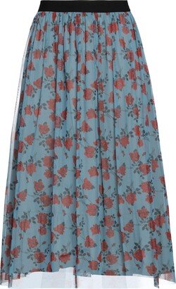 I BLUES Midi Skirt Pastel Blue