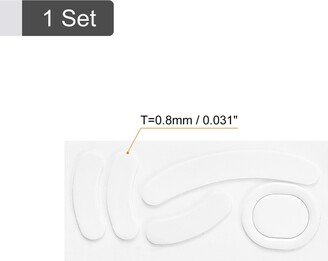 Unique Bargains Rounded Curved Mouse Feet 0.8mm w Paper for G PRO Wireless White 5Pcs/1 Set