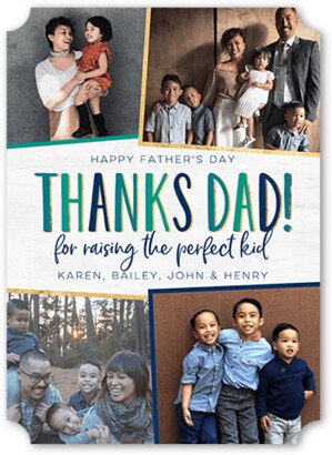 Father's Day Cards: Perfect Kid Father's Day Card, White, 5X7, Pearl Shimmer Cardstock, Ticket