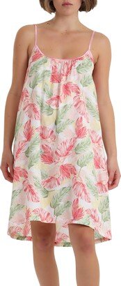 Faye Floral Print Cotton Sateen Nightgown