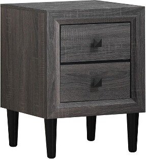 Tangkula 2 Drawers Nightstand Bedside End Table Storage Display Bedroom