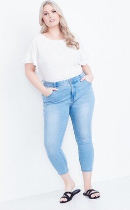 AVEOLOGY | Women's Plus Size Beauty Crop Skinny Jean - light wash - 18W