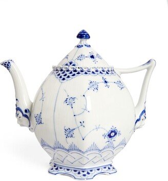 Blue Fluted Full Lace Teapot