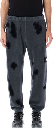 Compass-Motif Tie-Dyed Track Pants