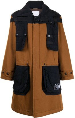 Panelled Hooded Raincoat-AA