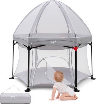 1PCS 53'' Outdoor Baby Playpen w/ Canopy & Carrying Bag Portable