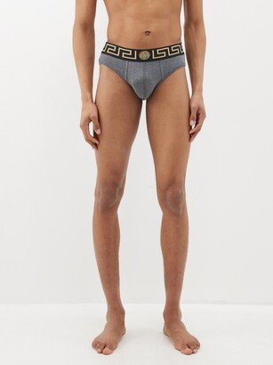 Topeka Logo-jacquard Stretch-cotton Briefs