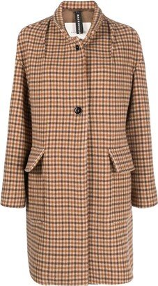 Freddie check-pattern wool coat