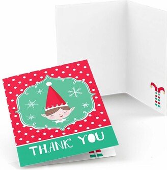 Big Dot Of Happiness Elf Squad - Kids Elf Christmas and Birthday Party Thank You Cards (8 Count)-AA