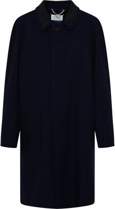 Blue Wool Blend Coat