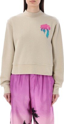 Graphic-Printed Crewneck Sweatshirt-AC