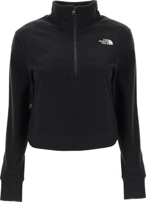 Glacer Cropped Half-Zip Fleece Sweatshirt