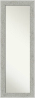 Non-Beveled Full Length On The Door Mirror - Glam Linen Frame - Glam Linen Grey - Outer Size: 19 x 53 in