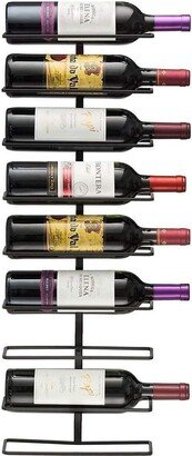 Black 9 Bottle Wall Mount Wine Rack