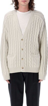 Cable-Knit Buttoned Cardigan-AC