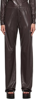 Brown Shiny Lounge Pants