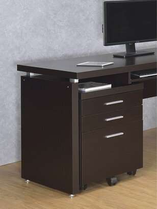 CDecor Maureen Cappuccino 3-drawer File Cabinet