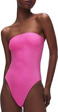 Sparkle Strapless One Piece Swimsuit