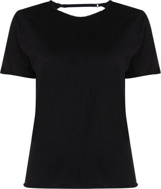 open-back cotton T-shirt