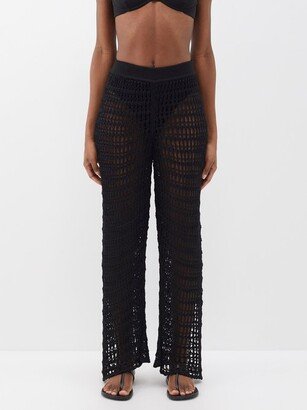 X Mari Giudicelli Olivia Crochet-knitted Trousers