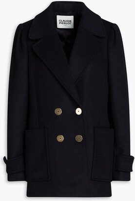 Grelot double-breasted wool-blend felt coat